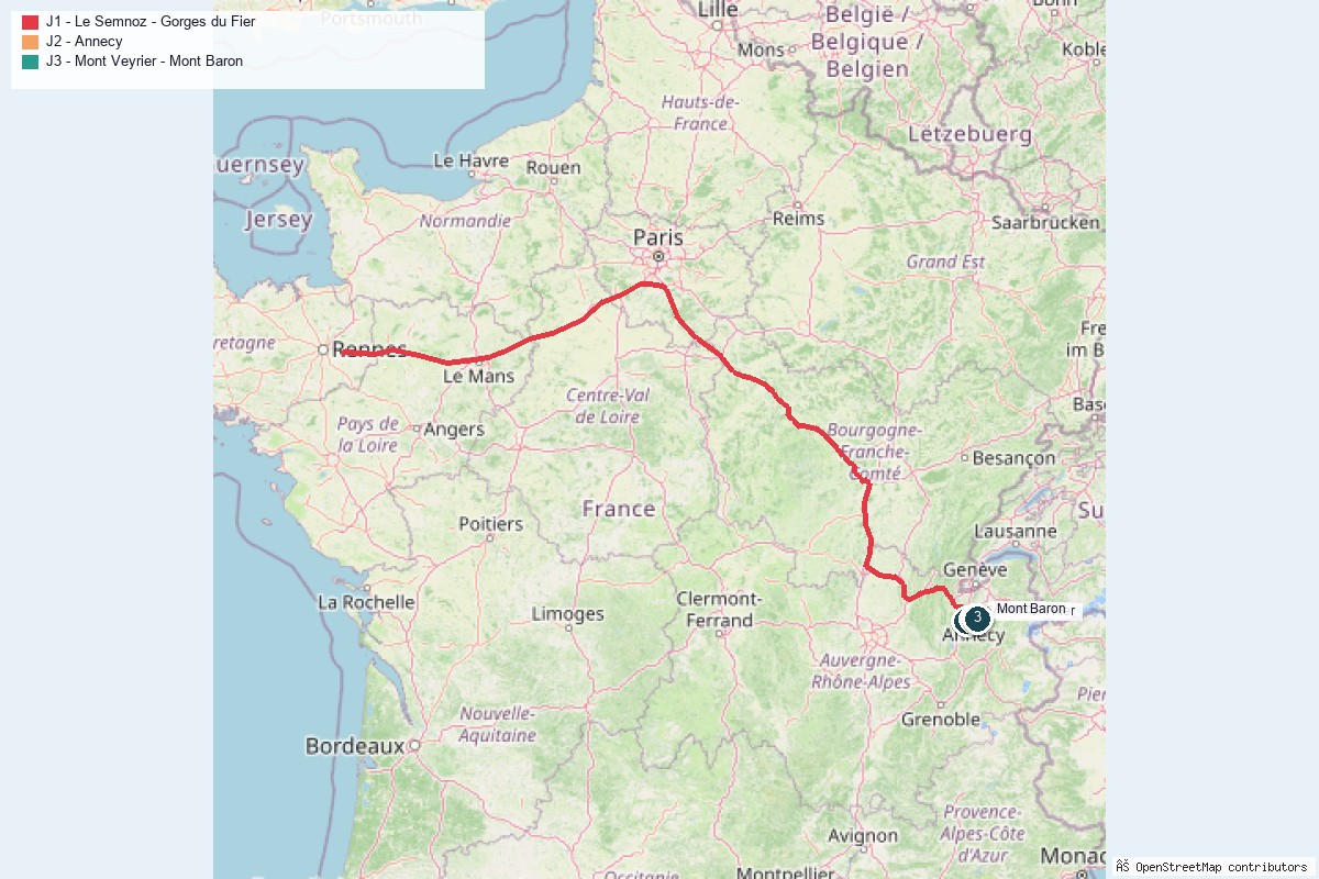 Carte du week-end à Annecy