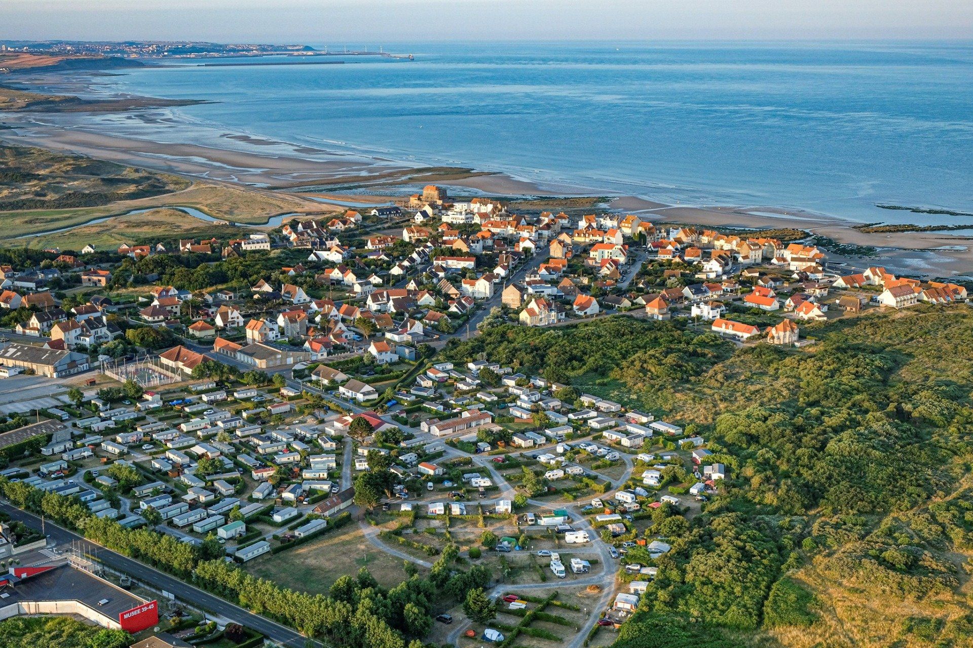 Camping l'Églantier à Ambleteuse, vue aérienne